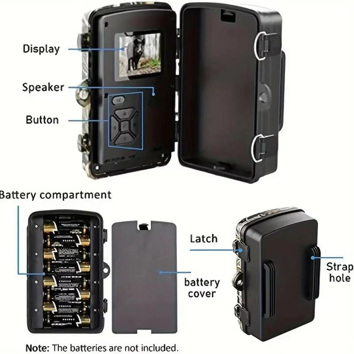 Reliable weatherproof wildlife camera. Essential trail cam with night vision for outdoor surveillance.