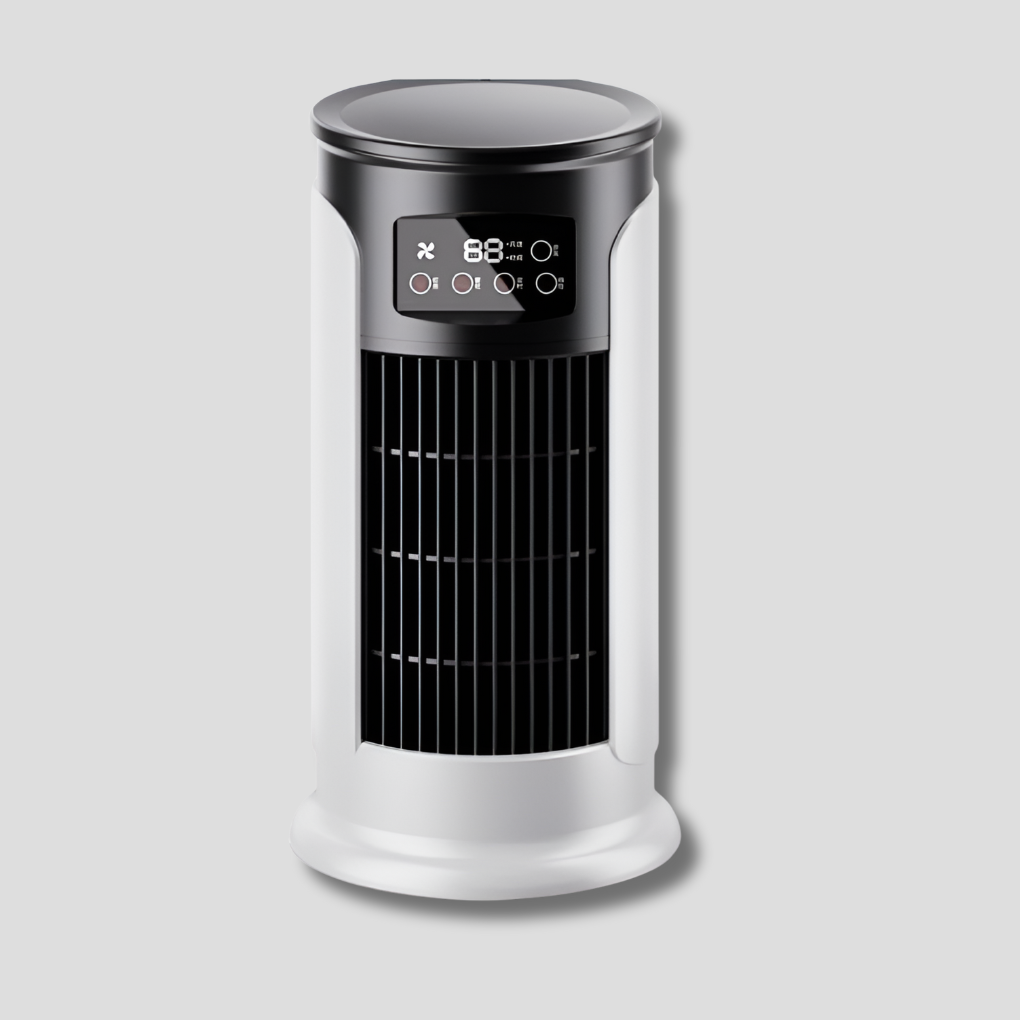 Compact portable air cooling fan, ideal for desk & office use. Personal electric cooler for home comfort.