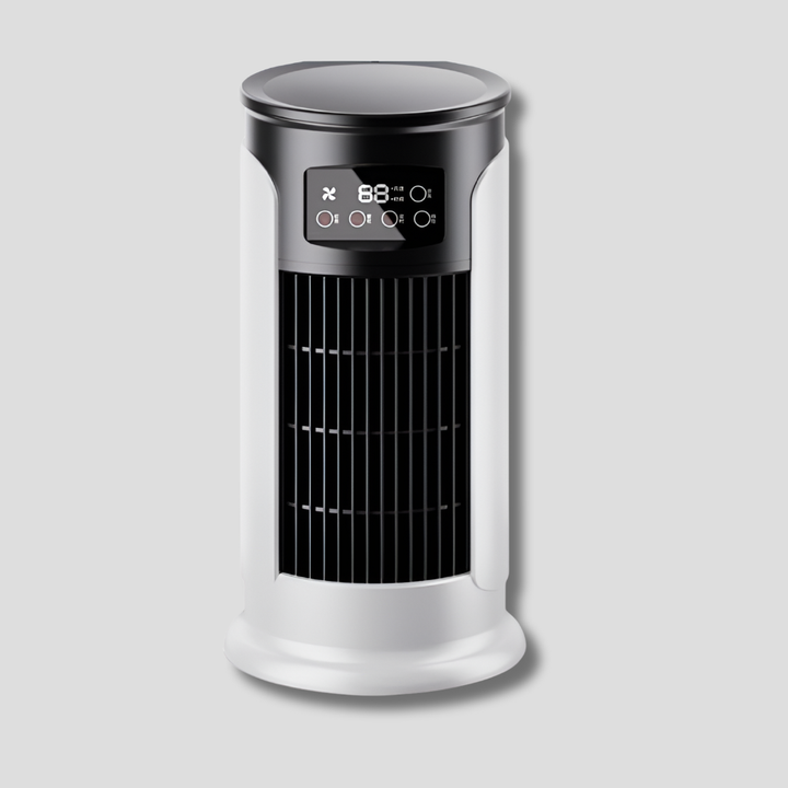 Compact portable air cooling fan, ideal for desk & office use. Personal electric cooler for home comfort.