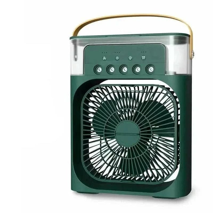 Easy-to-use portable mini air cooler, a personal cooling device for desk, office, and travel comfort. Home essential.