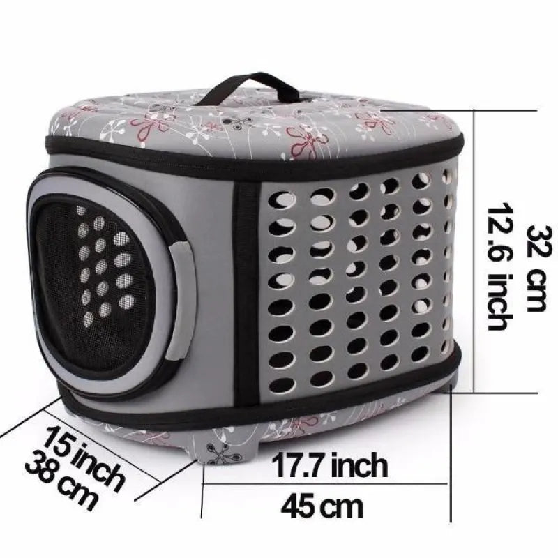 Sleek design ventilated cat carrier bag ensures fresh air for your pet. Perfect for travel & daily transport.