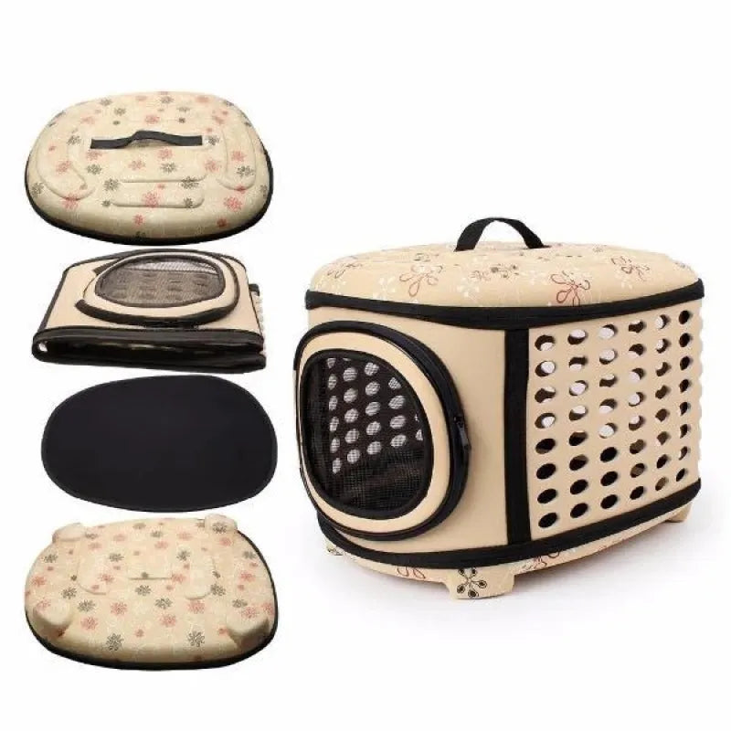 Unisex compact cat carrier for stress-free pet travel. Ventilated design keeps your cat comfortable & safe.