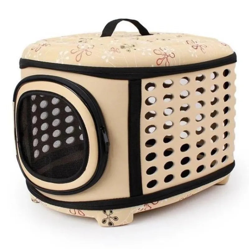 Comfortable cat carrier with superior ventilation for pet safety. Essential pet travel bag & cat accessories.