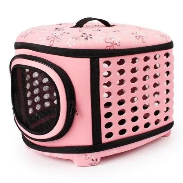 Small pet carrier, compact & ventilated cat travel bag for easy transport. Essential cat accessories for trips.