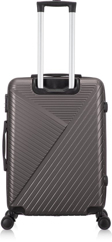 Stylish Cordoba hard shell suitcase with smooth spinner wheels, ensuring effortless vacation travel & easy navigation.