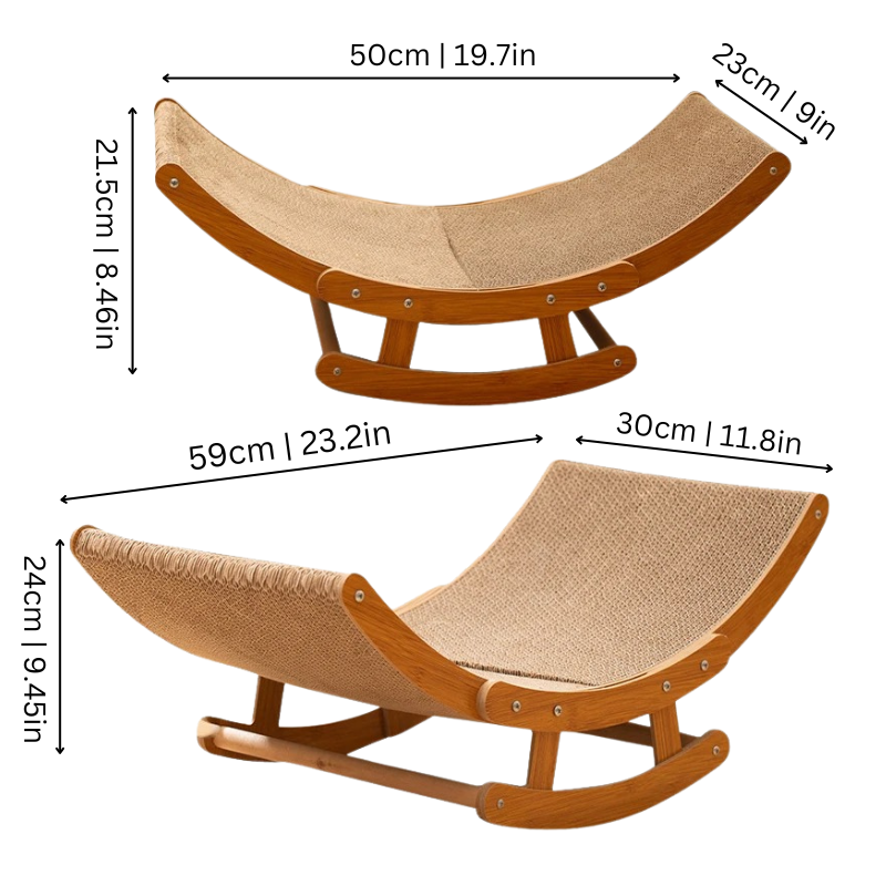 Durable cat scratcher lounge & pet bed, protects furniture. Provides stress relief & cozy naps for happy felines.