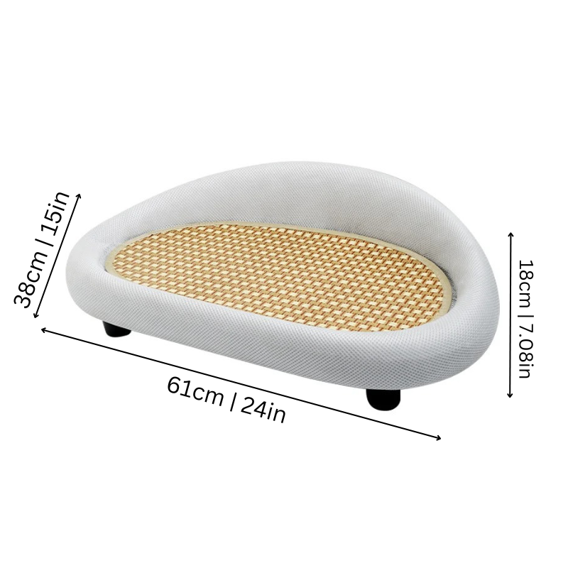 Multi-functional pet lounge: a cozy cat bed and durable scratch pad, protecting furniture from claws.