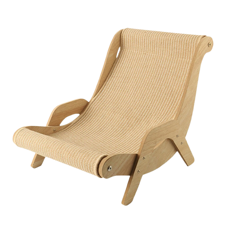 Cozy pet lounge & cat scratcher; a stylish and durable feline accessory for happy cats and modern homes.