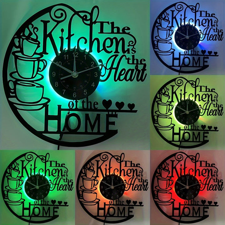 Charming decorative kitchen wall clock, bringing cozy warmth and unique style to any home wall decor.
