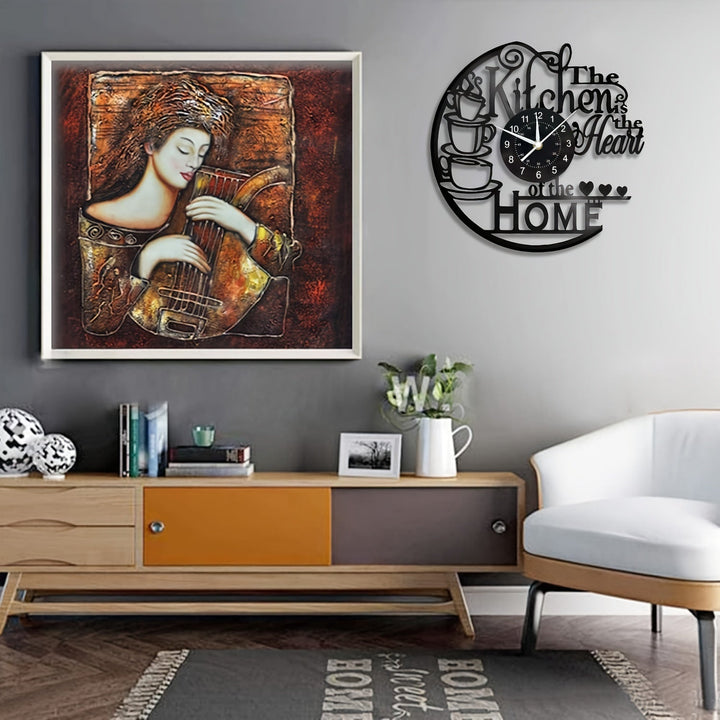 Perfect kitchen gift: a decorative wall clock enhancing home decor with its cozy, warm atmosphere design.