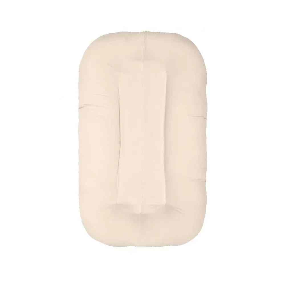 Portable infant bed & baby lounger for safe sleep, featuring a cozy cotton design perfect for travel or nursery use.