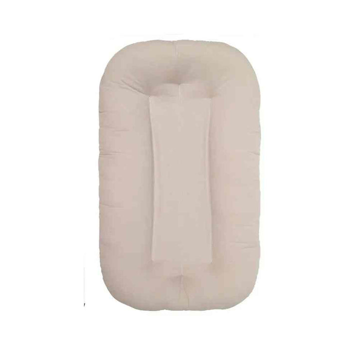 Soft cotton baby sleeping nest lounger, a comfortable and safe infant bed for newborn care, ideal portable baby gift.