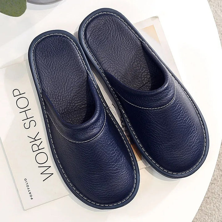 Slip-on women's slippers for easy, comfortable home wear. Soft indoor shoes for relaxed foot comfort.