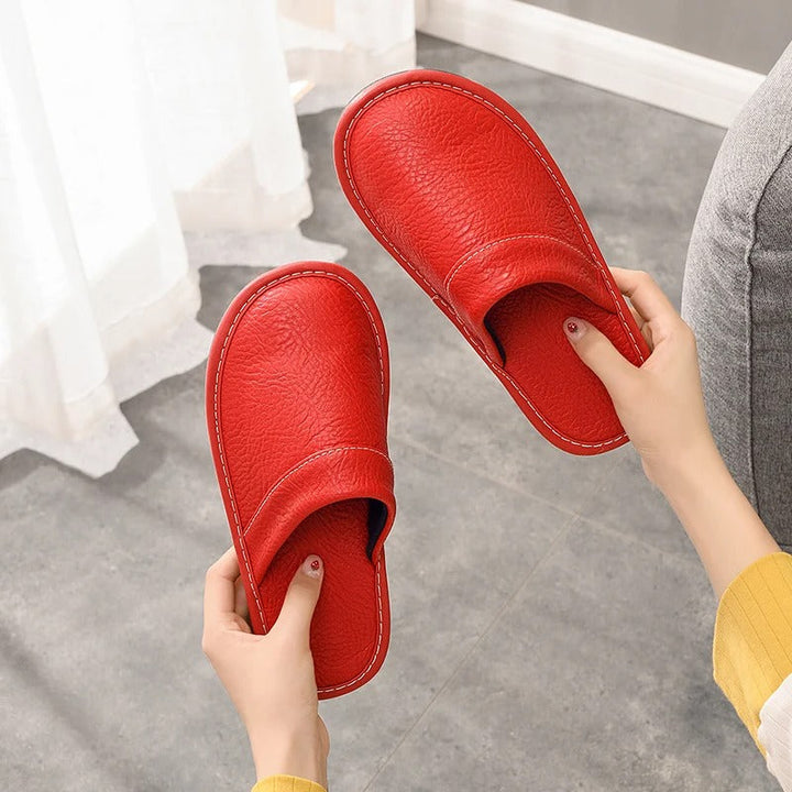 Breathable women's slippers for comfortable home wear. Soft indoor footwear for relaxed foot comfort.