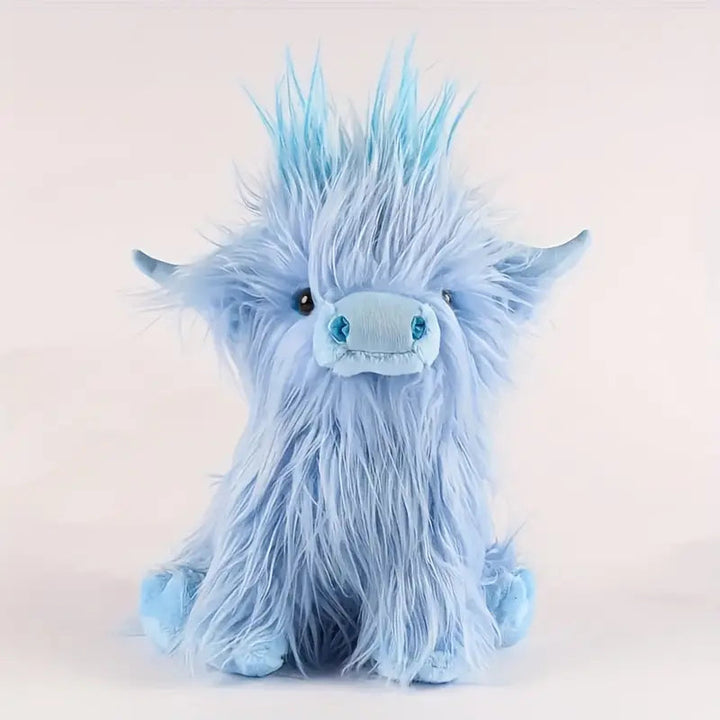 Soft Highland Cow stuffed animal, a lovable farm animal plush toy for kids' rooms & home decor.