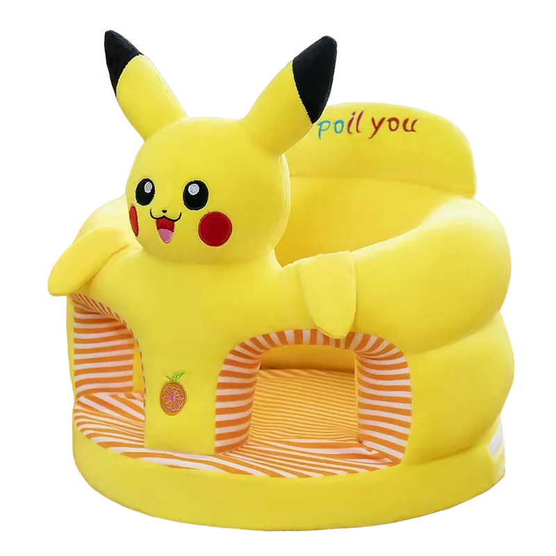 Cute cartoon baby sofa support seat, washable crystal velvet, perfect for infants' developmental aid and comfort.