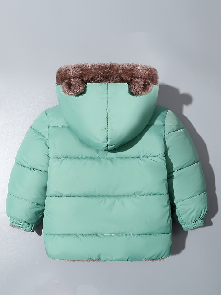 High-quality Bear Hug winter coat for boys & girls, providing warm and cozy protection for snowy play.