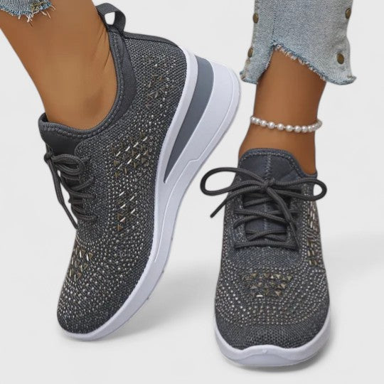 Comfortable women's orthopaedic sneakers for foot pain relief, arch support, and active wear.