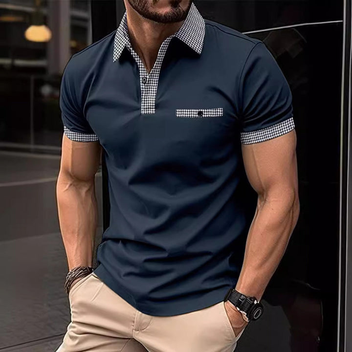 Men's classic polo shirt with button-down collar, smart casual, comfortable fit.