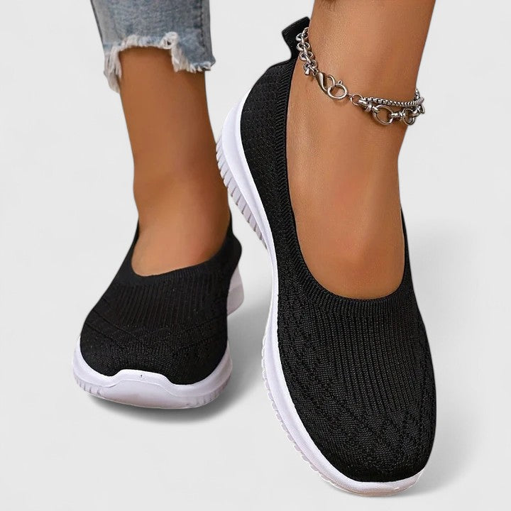 Stylish women's comfort walking shoes, lightweight slip-ons for everyday wear & foot pain relief.