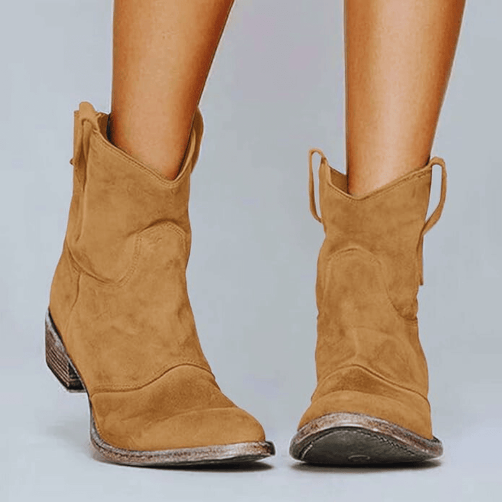 Women's Vintage Cowboy Ankle Boots