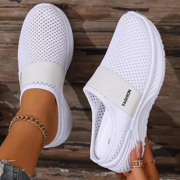 Women's breathable mesh slip-on sneakers for ultimate summer comfort & easy everyday wear.