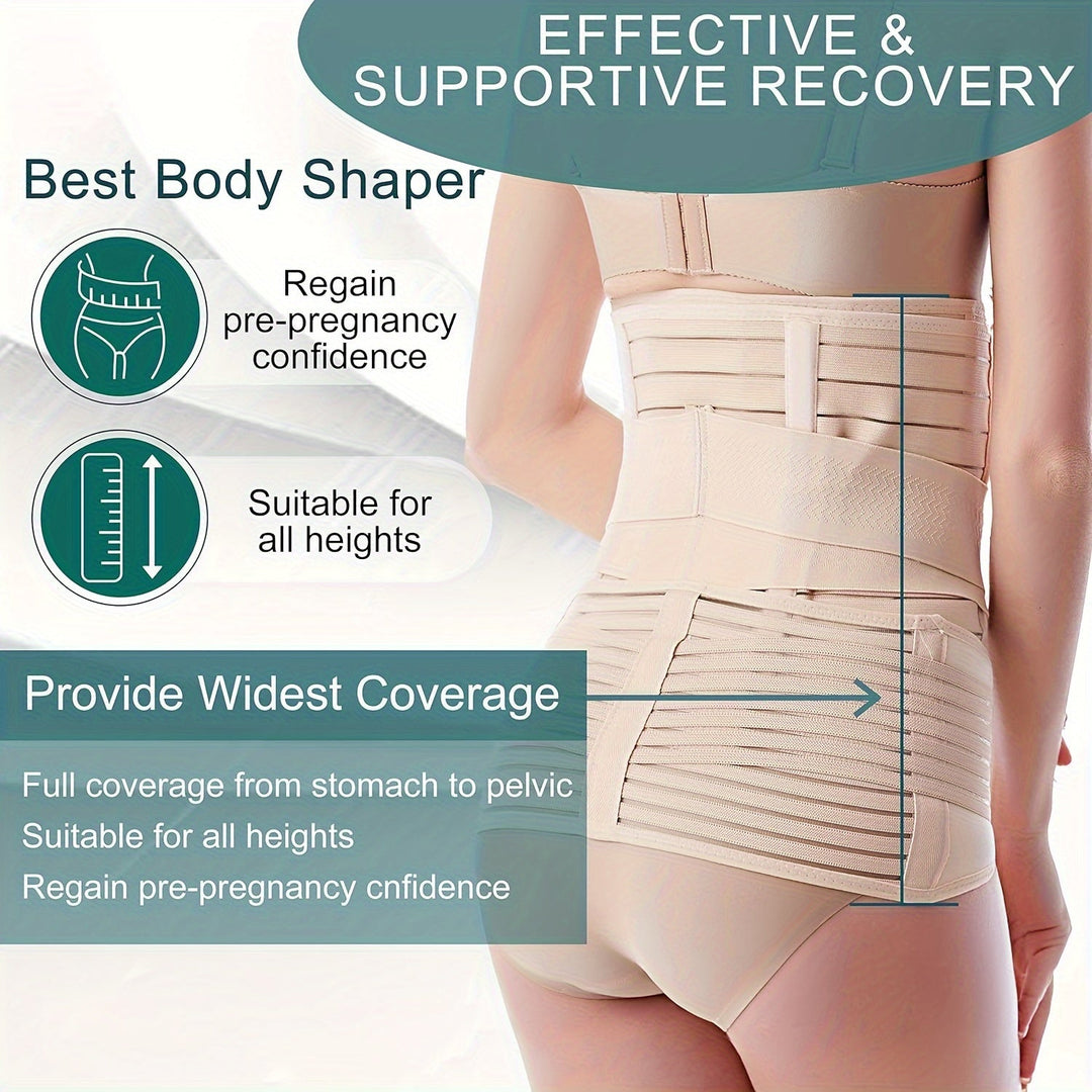 Comfortable postpartum waist trainer & pelvic support band for women's post-childbirth recovery.