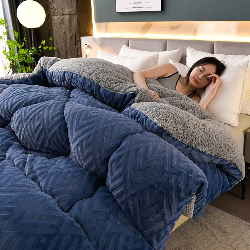 Relax with this ultra-soft fleece throw blanket; perfect for bedroom, living room, or travel comfort.