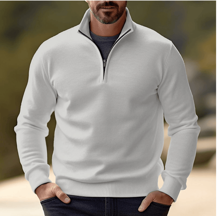 Men's Half-Zip Sweater - Soft Knit Layering