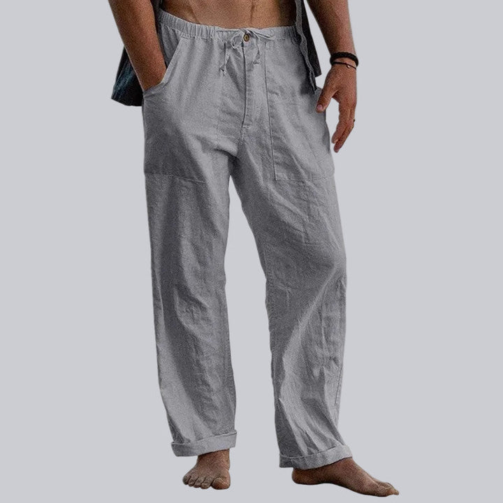 Stylish men's wide-leg casual trousers for summer, designed for a modern and comfortable look.