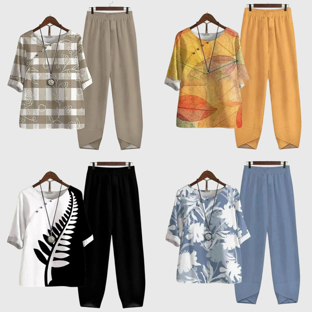 Versatile women's two-piece matching set, a comfortable jogger outfit ideal for lounge wear & casual style.