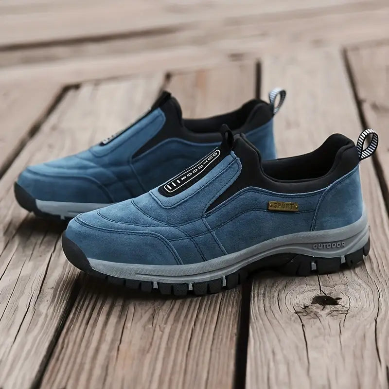 Men's slip-on orthopedic comfort shoes for all-day support. Ideal casual walking sneakers with foot support.