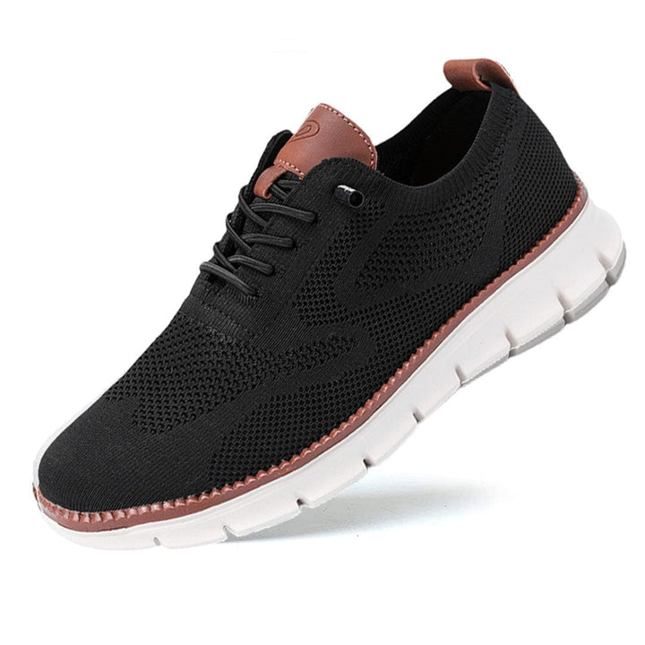 Breathable men's casual lace-up shoes, a stylish choice with a comfortable perforated design.