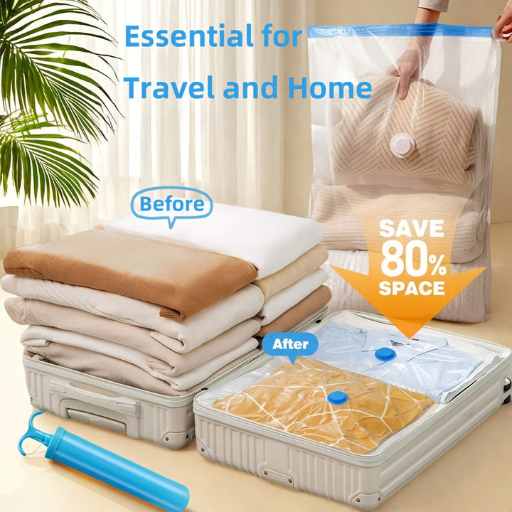 Durable, extra large vacuum storage bags for clothes & linens. Reusable & waterproof.