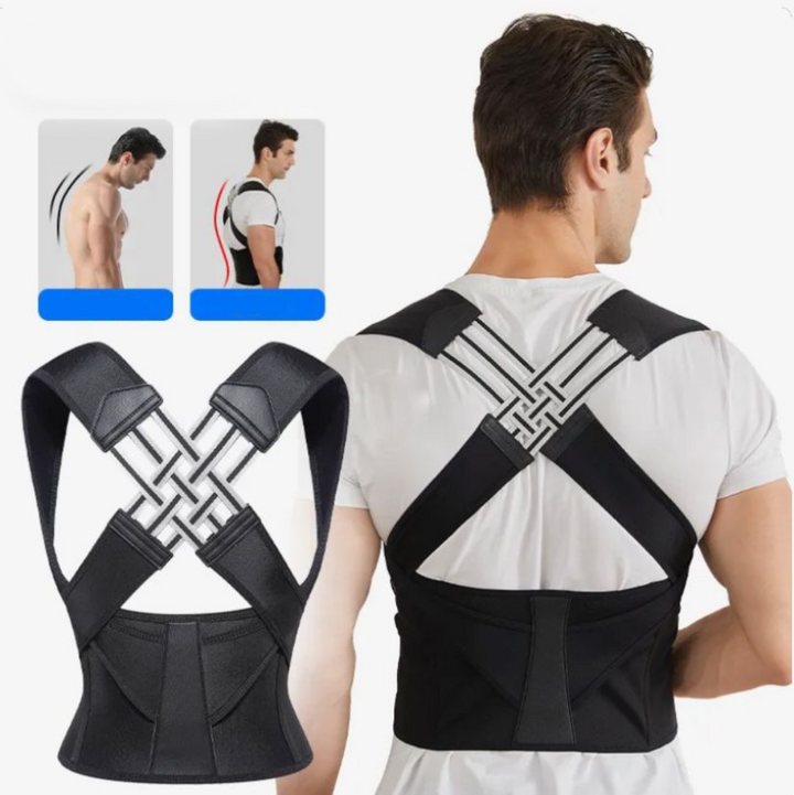 Comfortable posture corrector brace offers back & shoulder support for pain relief & improved body shaping.