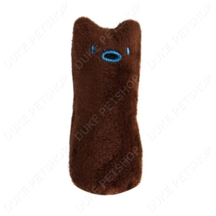 Catnip-filled interactive chew toy, promotes teeth grinding & active play for cats.