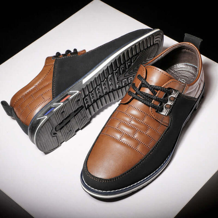 Men's Checked Lace-Up Shoes