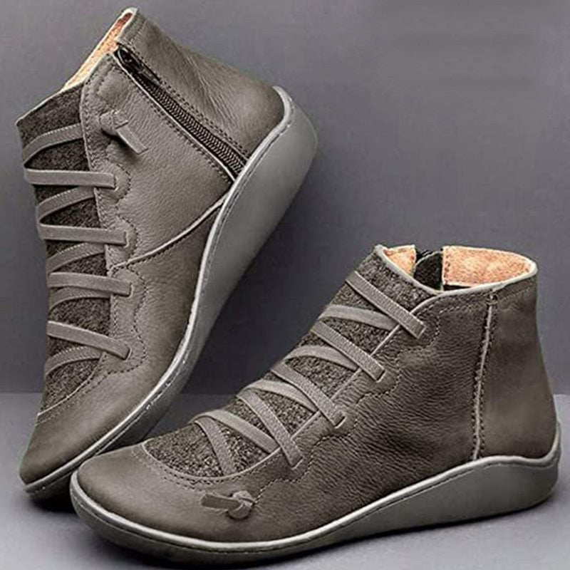 Casual women's orthopaedic zip boots, designed for foot support & all-day comfort.