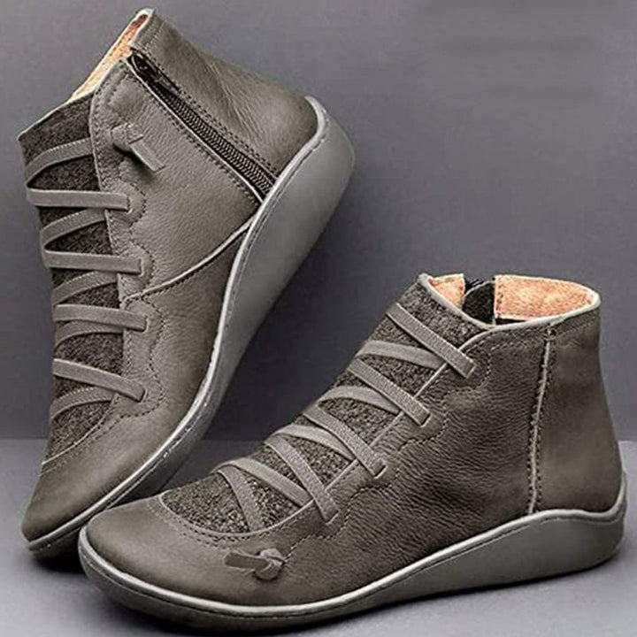 Casual women's orthopaedic zip boots, designed for foot support & all-day comfort.