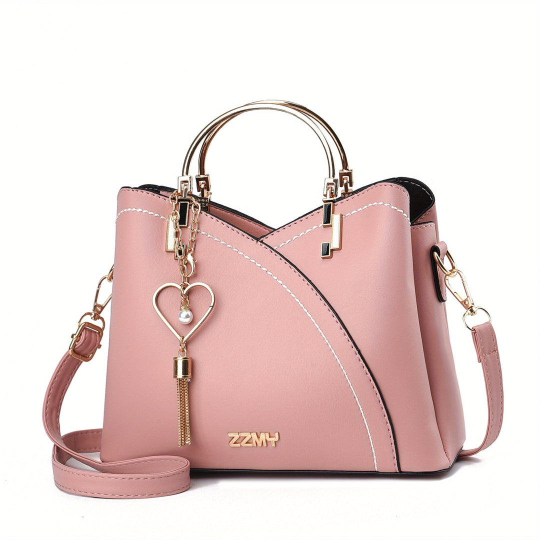 Elegant women's leather tote bag, a stylish luxury handbag for everyday sophistication.