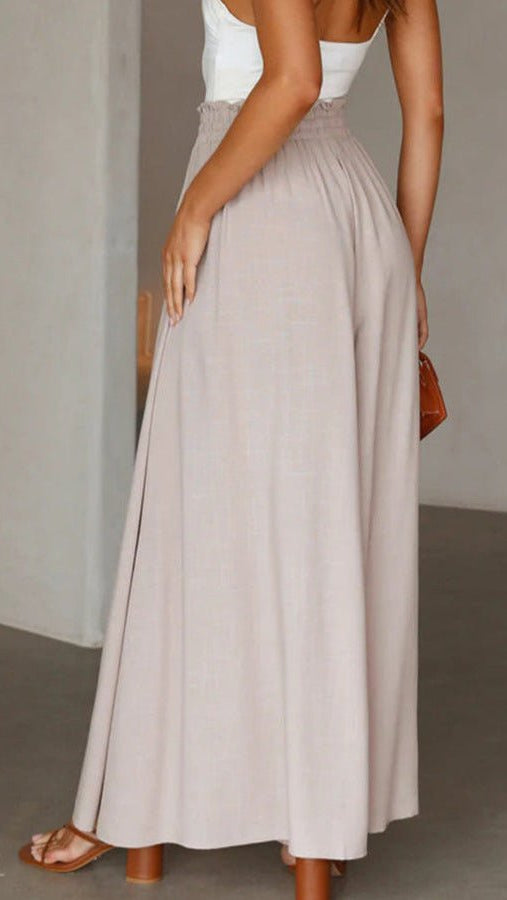 Elegant Lily wide-leg pants for women, a versatile staple for casual or sophisticated looks.