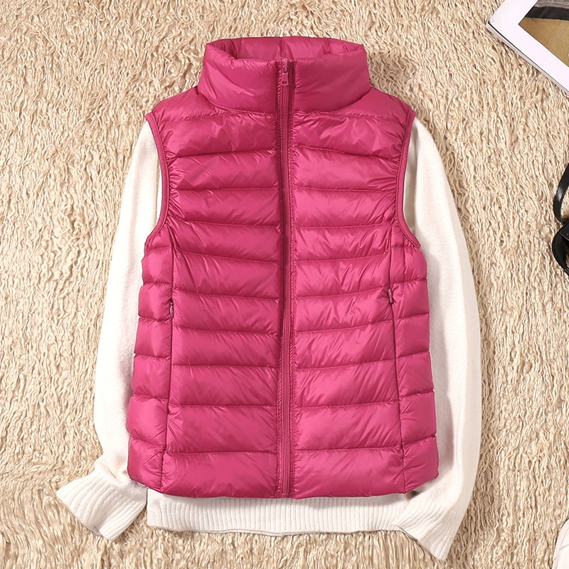 Elegant women's quilted vest, a chic sleeveless piece for sophisticated layering.