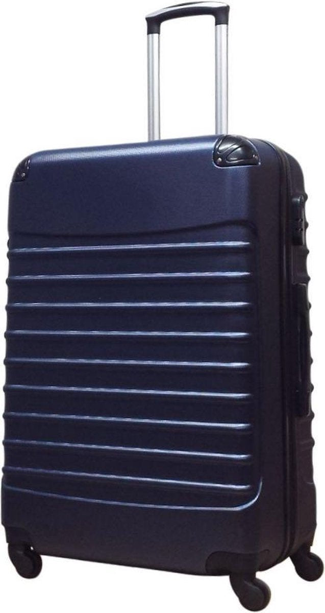 Versatile dark blue 2-piece hard shell travel bag set with spinner wheels for all journeys.