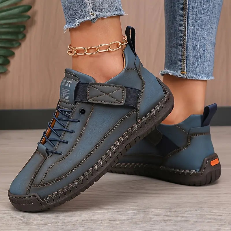 Front view of women's comfort sneakers, perfect for pain relief and long walks.