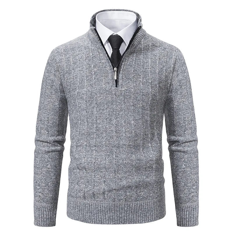 Cozy men's regular fit cable knit pullover sweater. Versatile long sleeve knitwear for casual and stylish winter looks.
