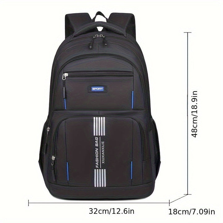 Premium men's full grain leather backpack. Timeless classic design, durable for daily carry & travel.