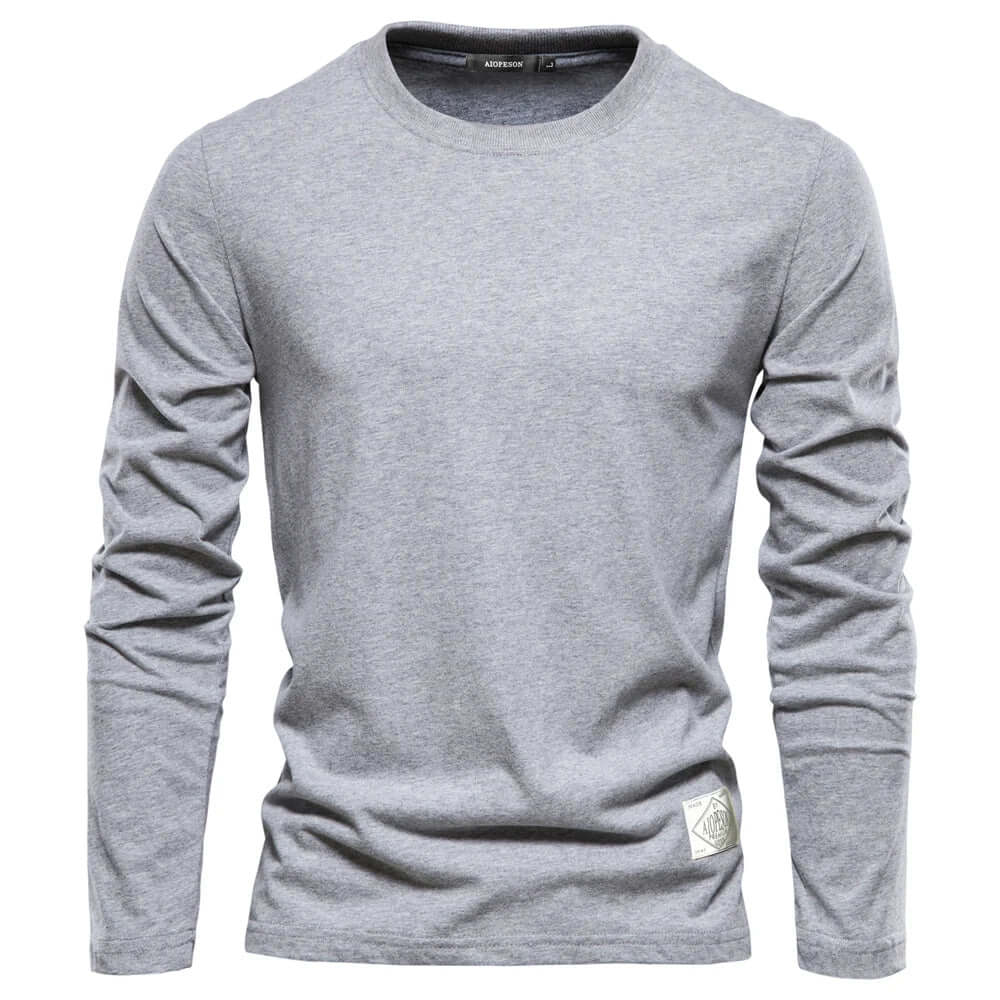 Men's Cotton Blend Casual Long Sleeve T-Shirt