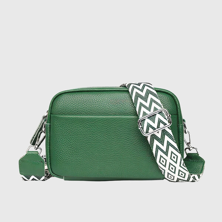 Durable women's leather shoulder bag, combining elegance with practical everyday functionality.