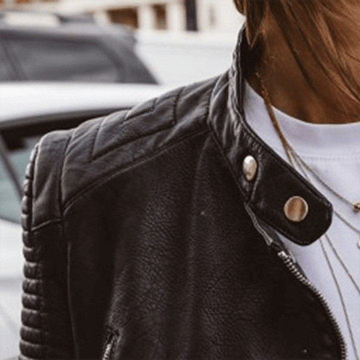 Women's Slim Fit Stand Collar Jacket
