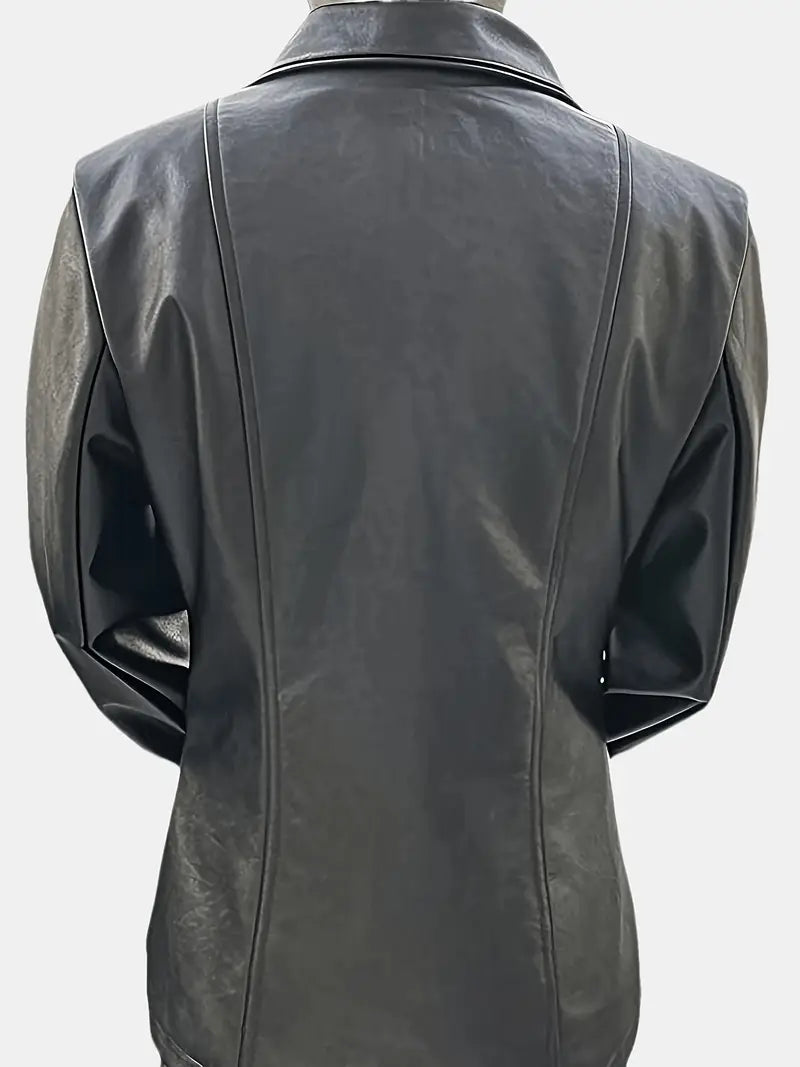 Comfortable ladies zipper jacket for everyday wear. Versatile outerwear, ideal for fall, spring, or mild winter.